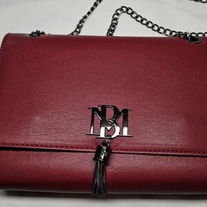 Elegant Wine Badgley Mischka Shoulder Bag